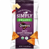 Doritos Simply Organic Spicy White Cheddar Flavored Tortilla Chips Perspective: Main