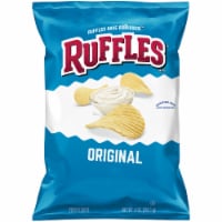 Ruffles Potato Chips Original Flavor Snacks Bag Perspective: Main