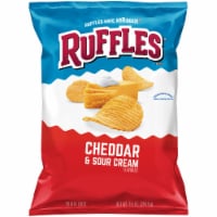 Ruffles Potato Chips Cheddar & Sour Cream Flavor Snacks Perspective: Main