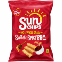 SunChips Sweet & Spicy BBQ Flavored Whole Grain Snacks Perspective: Main