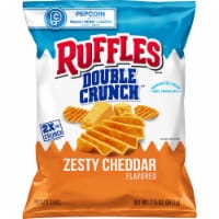Ruffles® Potato Chips Double Crunch Zesty Cheddar Flavored Snacks Perspective: Main