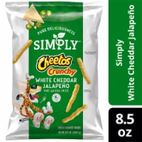 Cheetos Simply Crunchy White Cheddar Jalapeno Flavored Cheese Snacks Perspective: Main