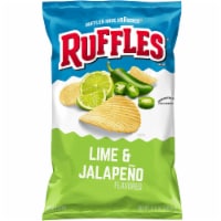 Ruffles® Potato Chips Lime & Jalapeno Flavor Snacks Bag Perspective: Main
