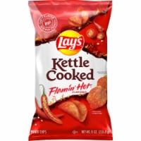 Lay's Kettle Cooked Potato Chips Flamin' Hot Flavor Bag