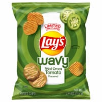 Lay's Wavy Fried Green Tomato Flavored Potato Chips Perspective: Main