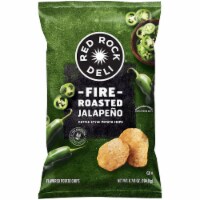 Red Rock Deli Kettle Chips Fire Roasted Jalapeno Deli Style Potato Chips Snacks Perspective: Main