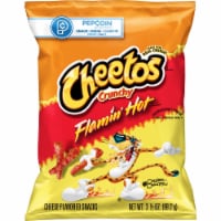 Cheetos Crunchy Flamin' Hot Cheese Flavored Snacks Perspective: Main