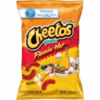 Cheetos Puffs Flamin' Hot Cheese Flavored Snacks Perspective: Main