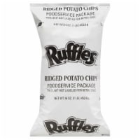 Frito Lay Ruffles Ridged Potato Chips, 1 Pound -- 8 per case.