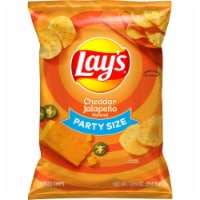Lay's® Cheddar Jalapeno Flavored Potato Chips Party Size Perspective: Main