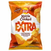 Lay's Kettle Cooked Extra Extreme Cheddar Flavored Potato Chips Perspective: Main