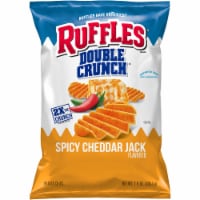 Ruffles® Double Crunch® Spicy Cheddar Jack Potato Chips Perspective: Main