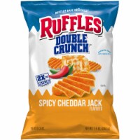 Ruffles® Double Crunch® Spicy Cheddar Jack Potato Chips Perspective: Main