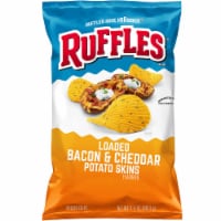 Ruffles® Loaded Bacon & Cheddar Potato Skins Potato Chips Perspective: Main