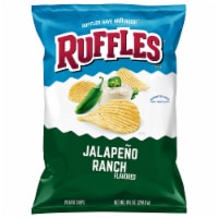 Ruffles® Potato Chips Jalapeño Ranch Flavor Snacks Bag Perspective: Main