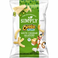 Cheetos Simply Puffs White Cheddar Jalapeno Flavored Cheese Snacks Perspective: Main