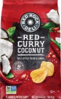 Red Rock Deli Kettle Chips Red Curry Coconut Deli Style Potato Chips Snacks Perspective: Main