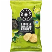 Red Rock Deli Lime and Cracked Pepper Kettle Style Potato Chips Perspective: Main