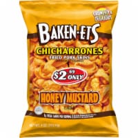 Baken-ets Honey Mustard Chicharrones Fried Pork Skins - 4 Ounces