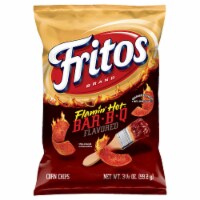 Fritos Flamin' Hot Bar-B-Q Flvored Corn Chips Perspective: Main