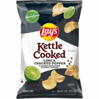 Lay's® Kettle Cooked Lime & Cracked Pepper Potato Chips Perspective: Main