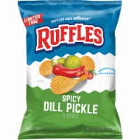 Ruffles® Spicy Dill Pickle Flavored Potato Chips Perspective: Main