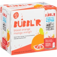 BUBBL'R Blood Orange Mango Mingl’r Antioxidant Sparkling Water Cans Perspective: Main