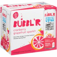 BUBBL'R Cranberry Grapefruit Sparkl’r Antioxidant Sparkling Water Cans Perspective: Main