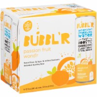 BUBBL'R Passion Fruit Wond’r Antioxidant Sparkling Water Cans Perspective: Main