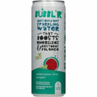 BUBBL'R Watermelon Lime Smash'r Antioxidant Sparkling Water Can Perspective: Main