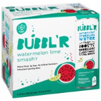 BUBBL'R Watermelon Lime Smash'r Antioxidant Sparkling Water Cans Perspective: Main