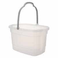 Casabella 4 Gallon Storage Bucket Caddy Bin - White