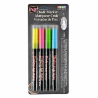 Bistro Chalk Marker Fine Point Set 4/Pkg-Fluorescent Pink, Blue, Green & Yellow