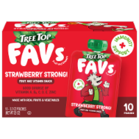 Tree Top® Favs® Strawberry Fruit and Vitamins Pouches Perspective: Main