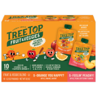 Tree Top® Fruit & Veggie Vitamin Immunity Brust Orange and Peach Pouches Perspective: Main