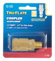 Rockwell® 1/4 Inch Tru-Flate™ Brass Quick Change Male Coupler