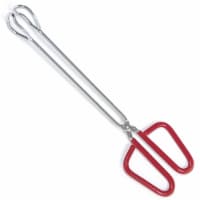 Norpro Heat Resistant Handled Tongs - Silver/Red