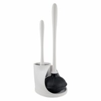 Plumb Craft Waxman 7506250 7.2 x 8.5 x 19.2 in. Plunger & Brush Caddy Combo, White