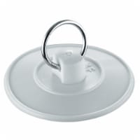 PlumbCraft® Basin Stopper with Vinyl Ring - White