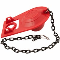 PlumbCraft® Universal Toilet Flapper - Red Perspective: front