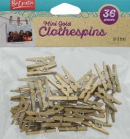 Leisure Arts Clothespins Wood 1 Mini Gold 36pc