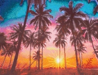 Diamond Art Kit 20x16 Advanced Palm Sunset