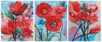 Diamond Art Kit Triptych Red Poppies