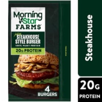 MorningStar Farms® Steakhouse Style Plant Based Veggie Burgers Perspective: Main