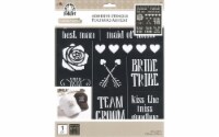 Plaid Folkart Stencil Adh 8.5x9.5 Bride Tribe