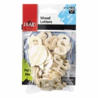 Plaid® Wood Letters for Scrapbooking 1 in / 60 ct Perspective: Main