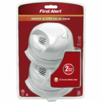 First Alert Battery-Powered Ionization Smoke/Fire Detector - Total Qty: 1; Each Pack Qty: 2;