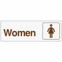 Hy-Ko Deco Series Plastic Restroom Sign, Women D-14