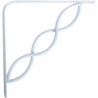 Knape & Vogt 200 Series Concord 8 In. White Steel Shelf Bracket