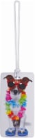 Belle Hop Dog with Lei Fashion Luggage Tag - Multi-Color